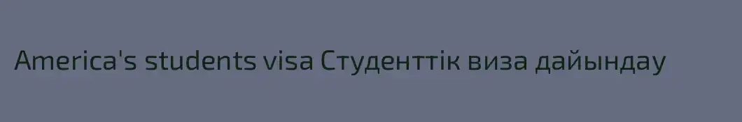 America's students visa Студенттік виза дайындау